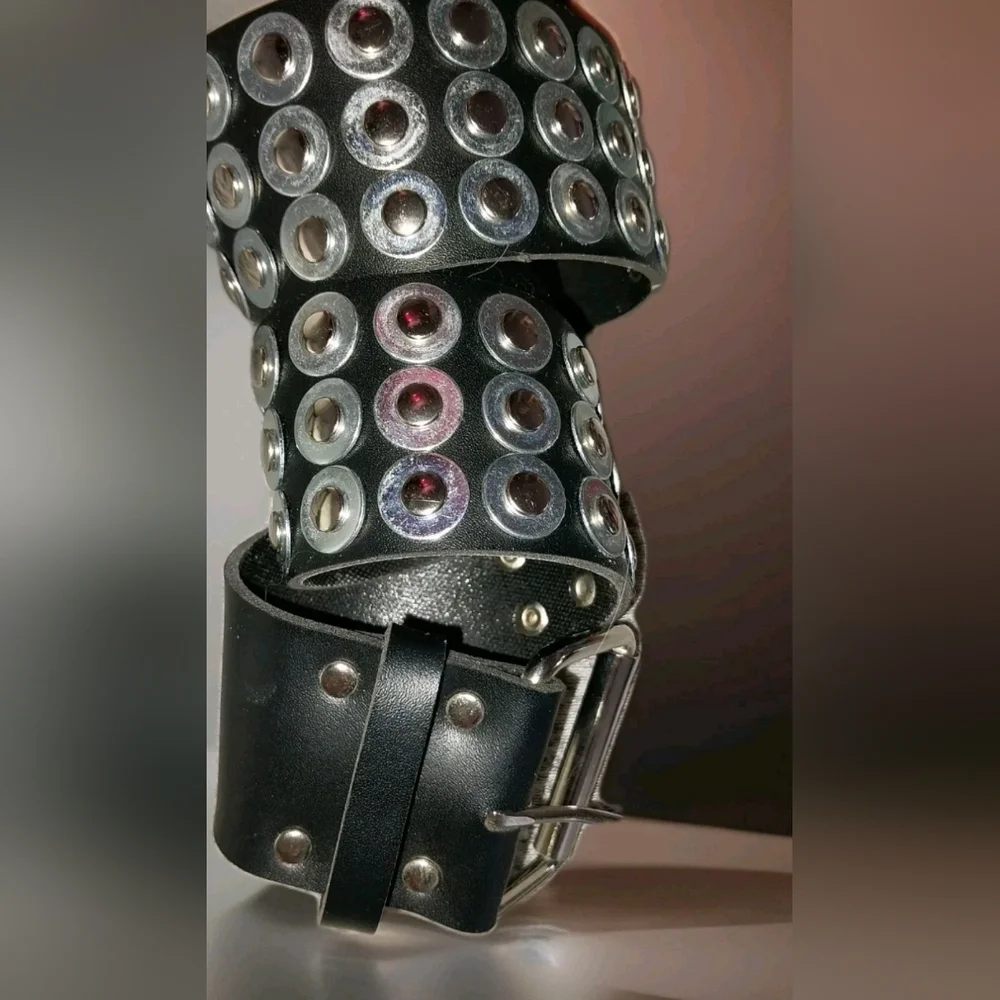 Leather Studded Belt 30